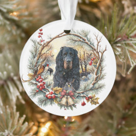 Ornamento Gordon Setter Christmas Joy – Seasonal Dog Art