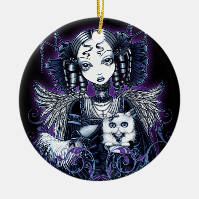 Ornamento gótico do anjo do Victorian de (Frente)