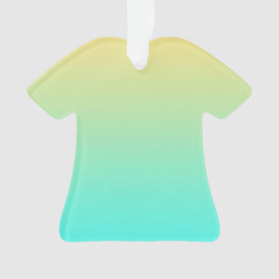 Ornamento Gradiente Simples Pastel Amarelo Turquesa