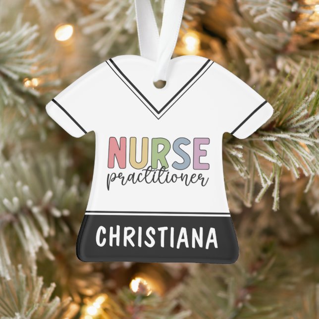 Ornamento Graduação de enfermeiro NP Nurse personalizado (Árvore)