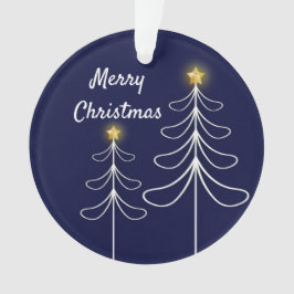 Ornamento Gráfico de Árvore de Natal do Marinho Moderno
