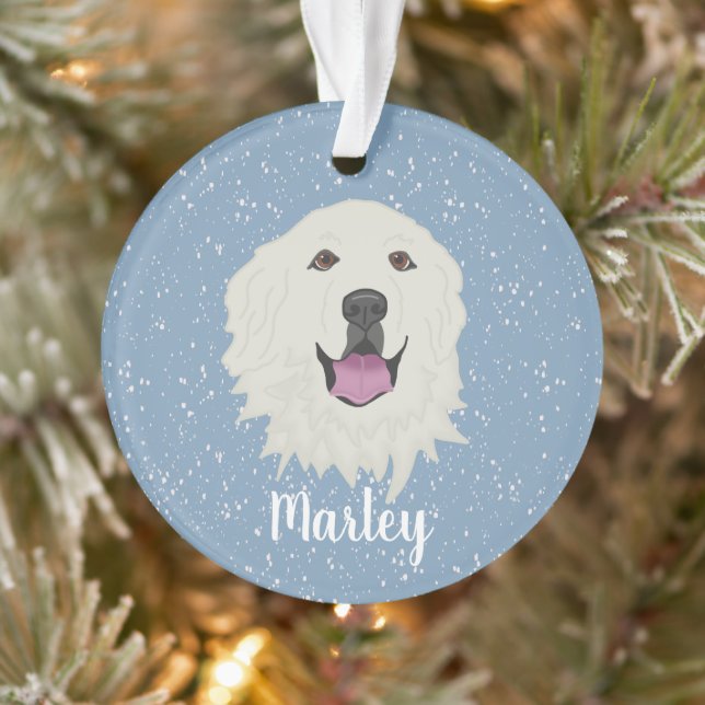 Ornamento Great Pyrenees Personalizado (Árvore)