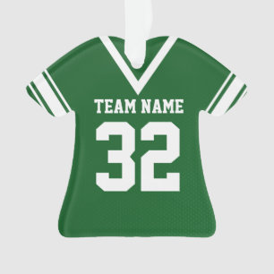 Ornamento Green Uniform de Futebol Jersey com foto