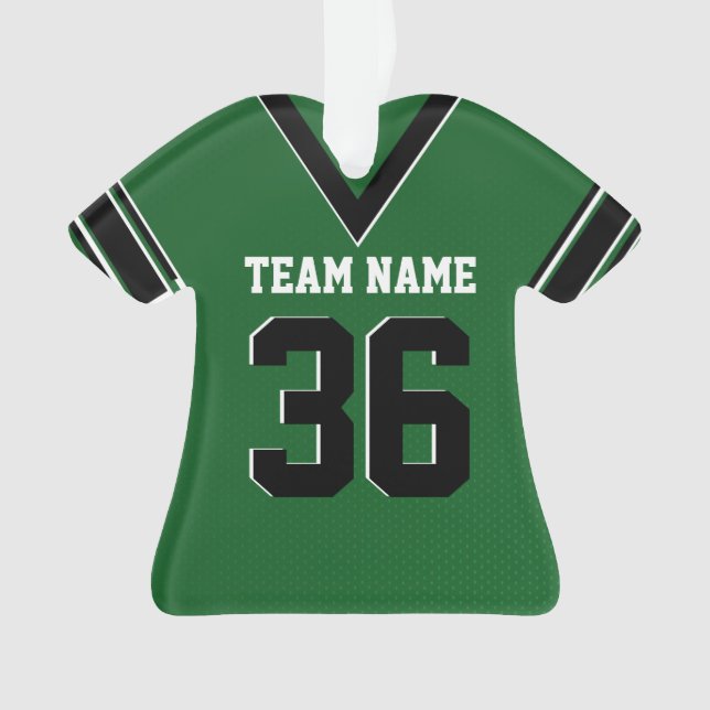 Ornamento Green Uniform de Futebol Jersey com foto (Frente)
