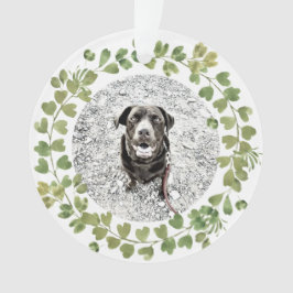 Ornamento Greenery Wreath Pet Photo Name Year Memorial