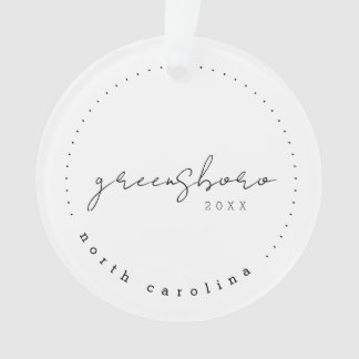 Ornamento Greensboro North Carolina Viagem USA Simple