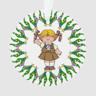 Ornamento Grinalda da árvore do cabelo louro da brownie