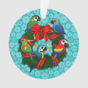 Ornamento Grinalda do Natal dos Macaws de Birdorable