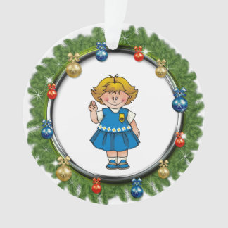 Ornamento Grinalda do pinho do cabelo louro da margarida com