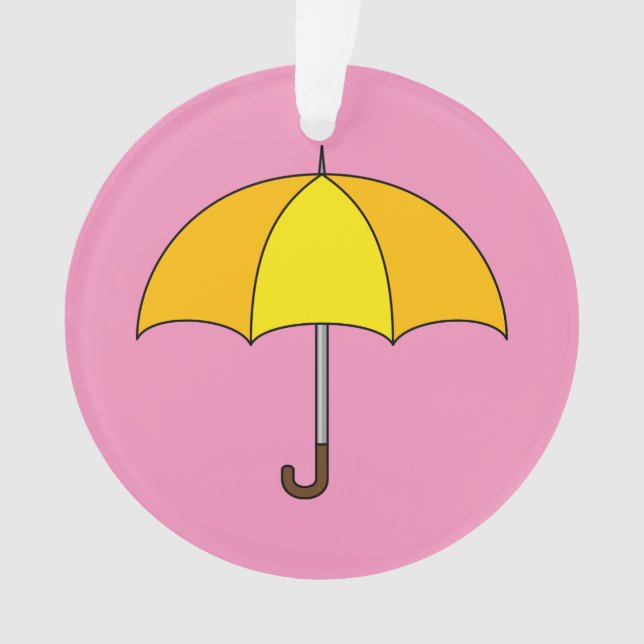 Ornamento Guarda-chuva Amarelo (Frente)