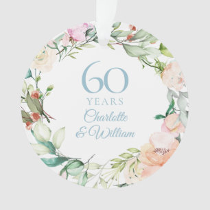Ornamento Guirlanda de Rosas Country 60º Aniversário