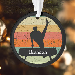 Ornamento Gymnast Gymnast Sunset Natal Personalizado