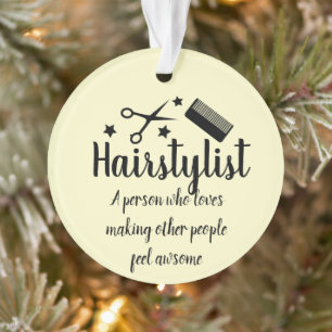 Ornamento Hairstylist Cote Hairdresser Estrelas Engraçadas
