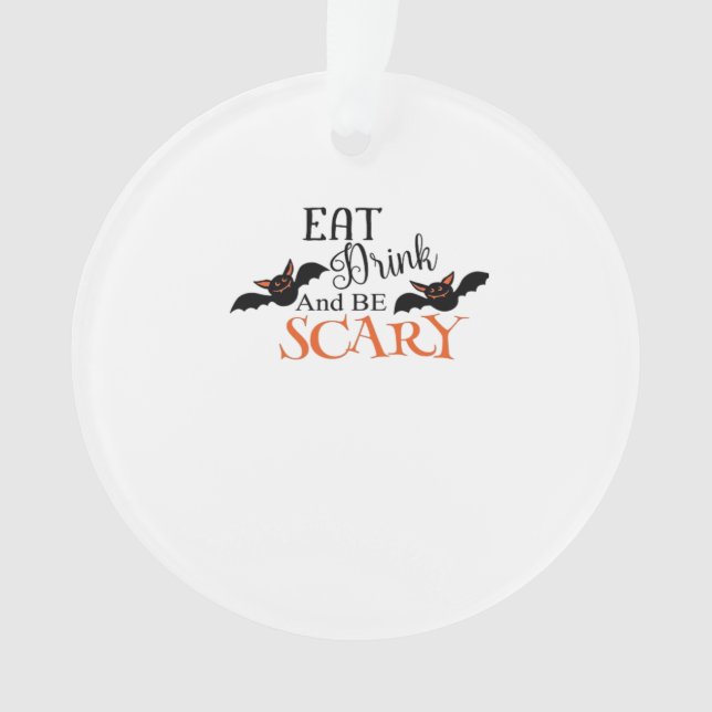 Ornamento Halloween Bats Be Scary Funny Meme (Frente)