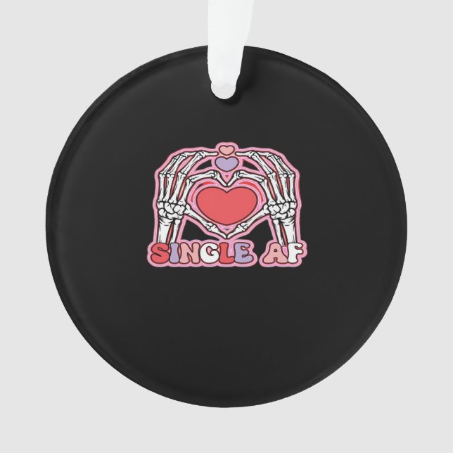 Ornamento Halloween Clássico das Mãos - Design de Esqueleto  (Frente)