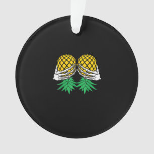 Ornamento Halloween De Cima Para Baixo Pineapple Swinger Ske