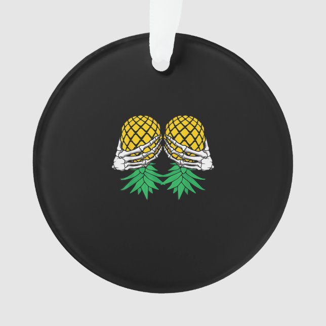 Ornamento Halloween De Cima Para Baixo Pineapple Swinger Ske (Frente)