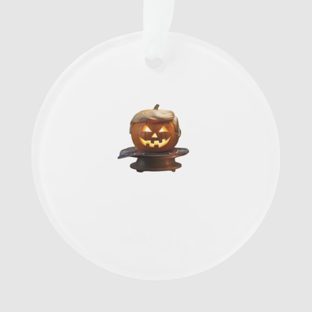 Ornamento Halloween, Pumpkin Trumpkin, Faça Excelente de Hal (Frente)