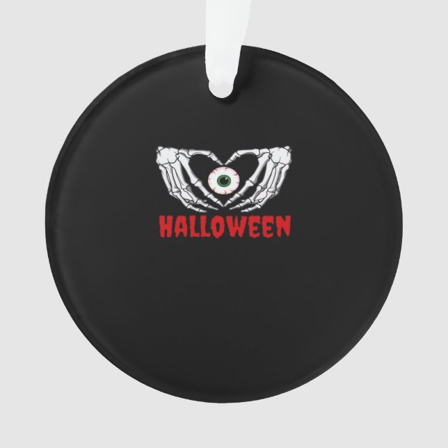 Ornamento Halloween - Skeleton Mãos Coração (Frente)