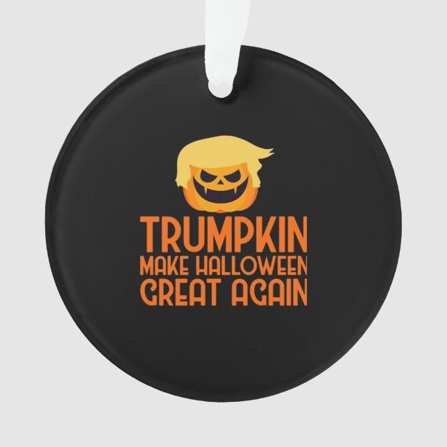 Ornamento Halloween Trumpkin Faz Excelente de Halloween nova (Frente)