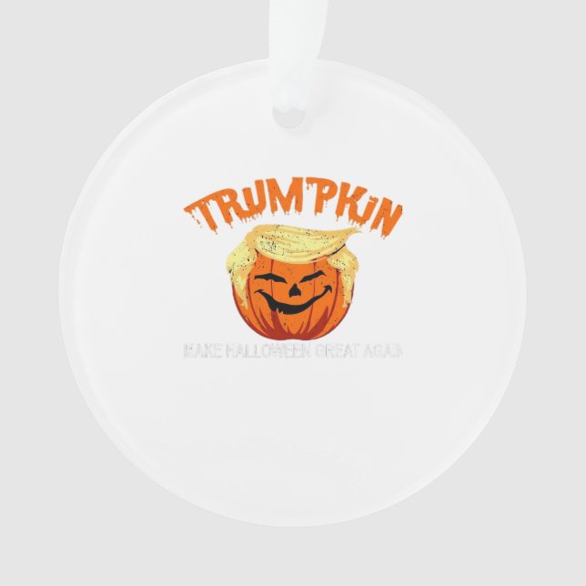 Ornamento Halloween Trumpkin Faz Excelente de Halloween nova (Frente)
