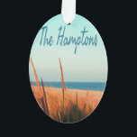 Ornamento Hamptons Beach Long Island New York<br><div class="desc">O South Fork de Nova Iorque,  a Ilha de Hamptons Beach Long,  uma bela cidade litorânea com seagras e areia macia.</div>