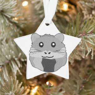 Ornamento Hamster Minimalista Repleto