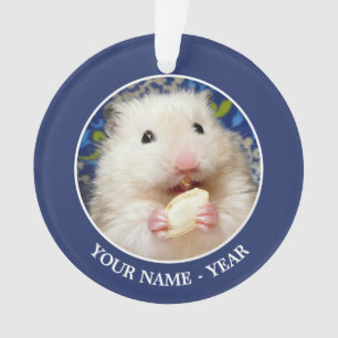 Ornamento Hamster sírio macio Kokolinka que come uma sement