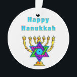 Ornamento Hanukkah feliz<br><div class="desc">Boas festas e tenha um ano novo maravilhoso!</div>