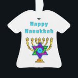 Ornamento Hanukkah feliz<br><div class="desc">Boas festas e tenha um ano novo maravilhoso!</div>