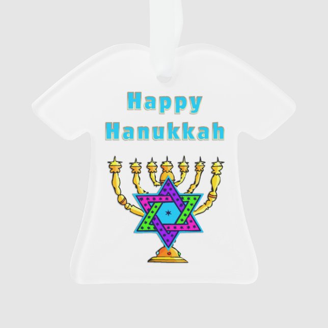 Ornamento Hanukkah feliz (Frente)
