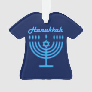 Ornamento Hanukkiah Feliz Hanukkah Feriado Judeu Menorah