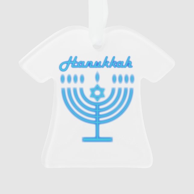 Ornamento Hanukkiah Happy Hanukkah Holiday Menorah (Frente)