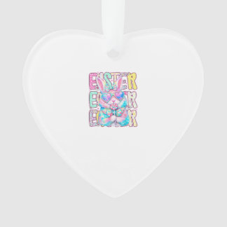 Ornamento Happy Easter Bunny Coquette Bow Preppy Easter Day 