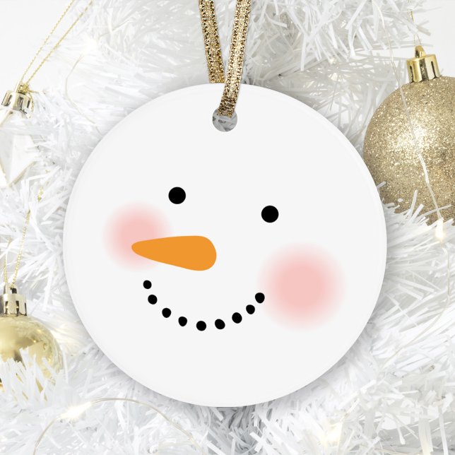 Ornamento Happy Snowman Face (Criador carregado)