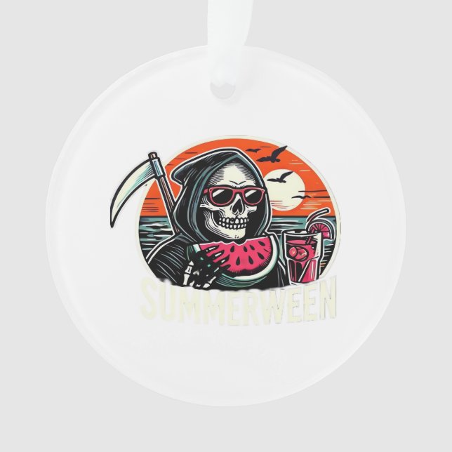 Ornamento Happy Summerwin Grim Reaper Watermelon Summer Hal (Frente)