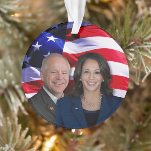 Ornamento Harris Waltz Foto 2024 - Kamala Harris Tim Waltz