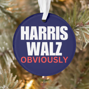 Ornamento Harris Walz OBVIAMENTE   Harris Walz 2024 Obviamen