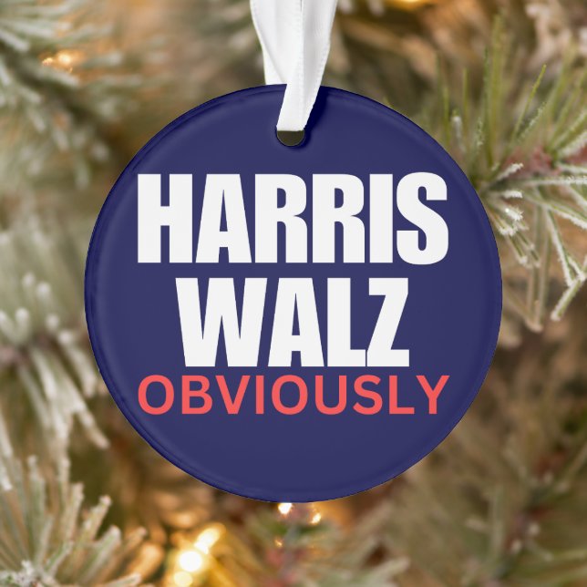 Ornamento Harris Walz OBVIAMENTE | Harris Walz 2024 Obviamen (Árvore)