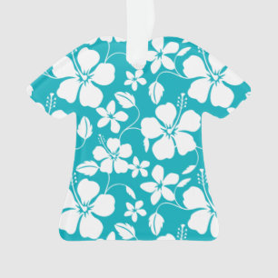 ORNAMENTO HAWAIIANO HULA (HIBÍSCO) VERDE-ÁGUA
