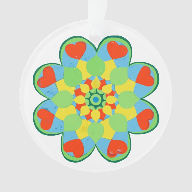 Ornamento Heart Mandala (Frente)
