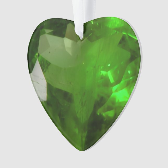 Ornamento Heart‑Shaped Emerald (Frente)
