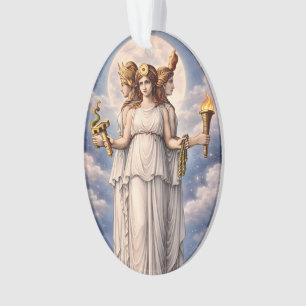 Ornamento Hécate Tríplice Deusa Arte Celestial da Lua – mito