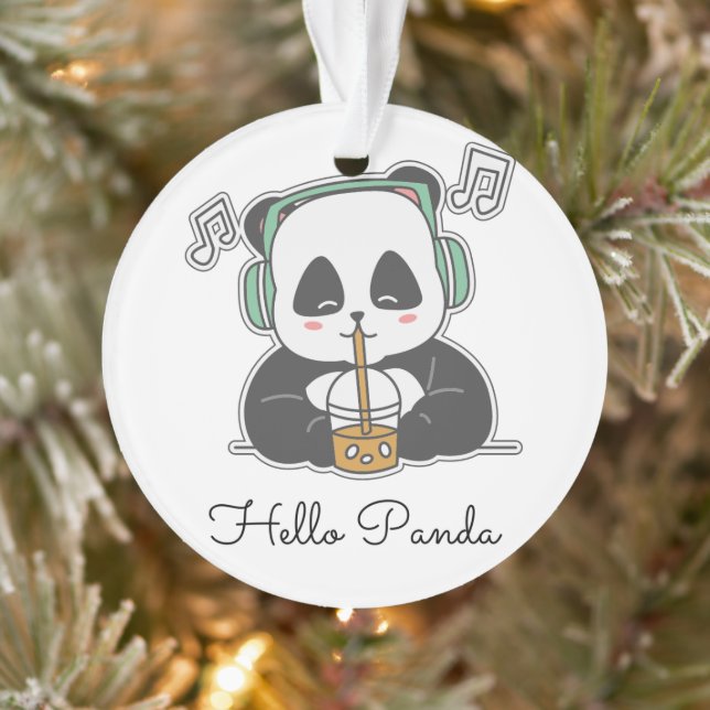 Ornamento #HelloPandaAcrílicoOrnament (Árvore)