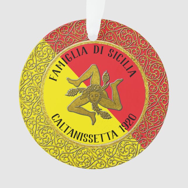 Ornamento Heratite da Família Siciliana Trinacria (Frente)