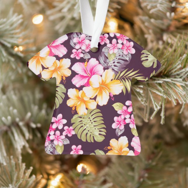 Ornamento Hibiscus Aloha Shirt Ornament (Árvore)