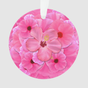 Ornamento Hibiscus cor-de-rosa