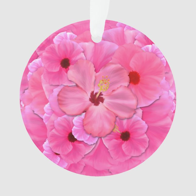 Ornamento Hibiscus cor-de-rosa (Frente)