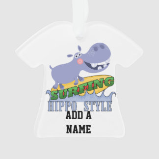 Ornamento Hippopotamus do surfista