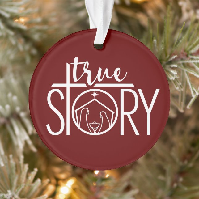 Ornamento História verdadeira Natividade Mary Joseph Jesus N (Árvore)